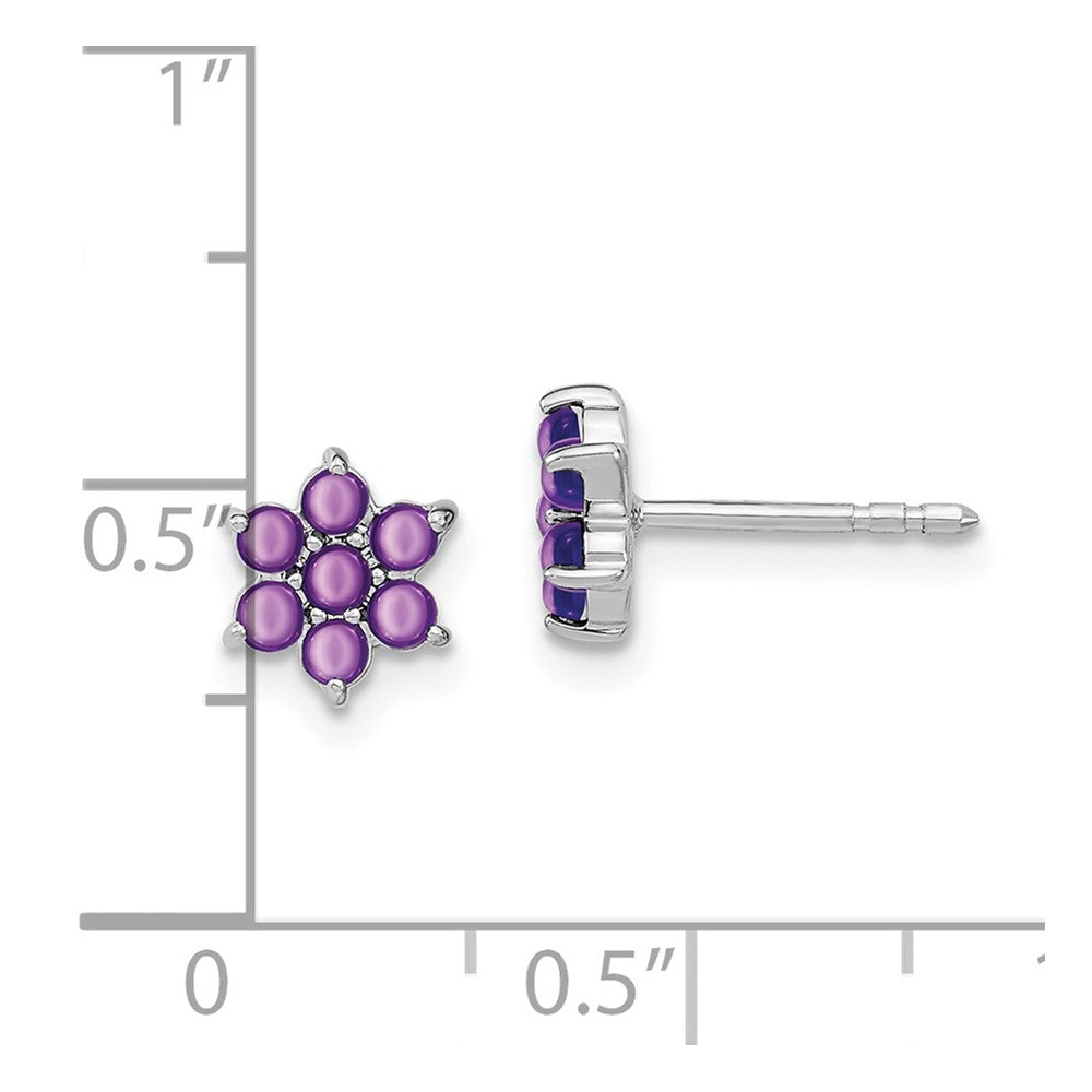 Gemstone Floral Post Earrings