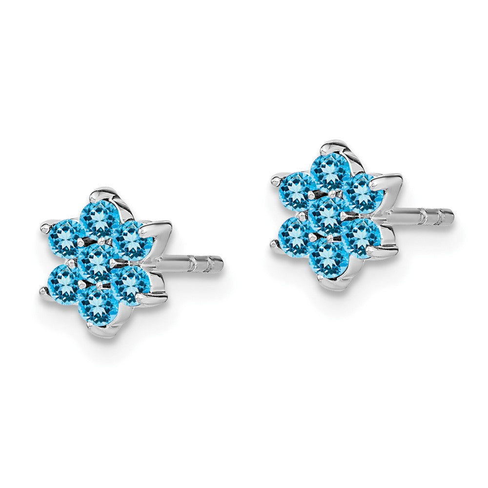Gemstone Floral Post Earrings