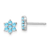 Gemstone Floral Post Earrings