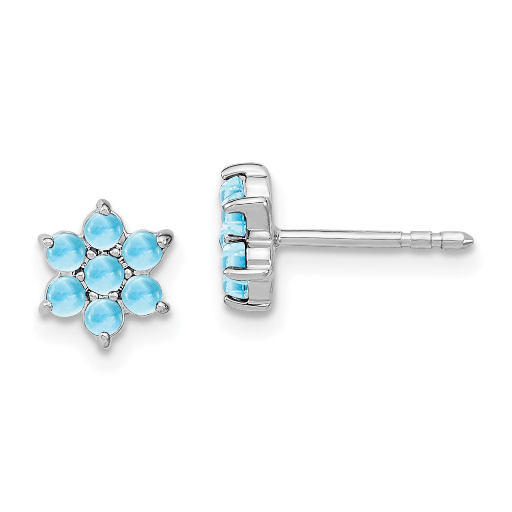 Gemstone Floral Post Earrings