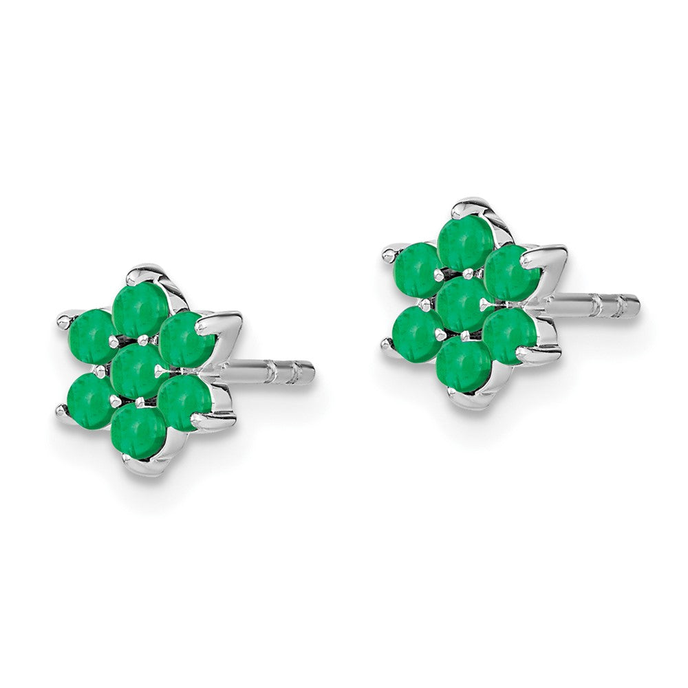 Gemstone Floral Post Earrings
