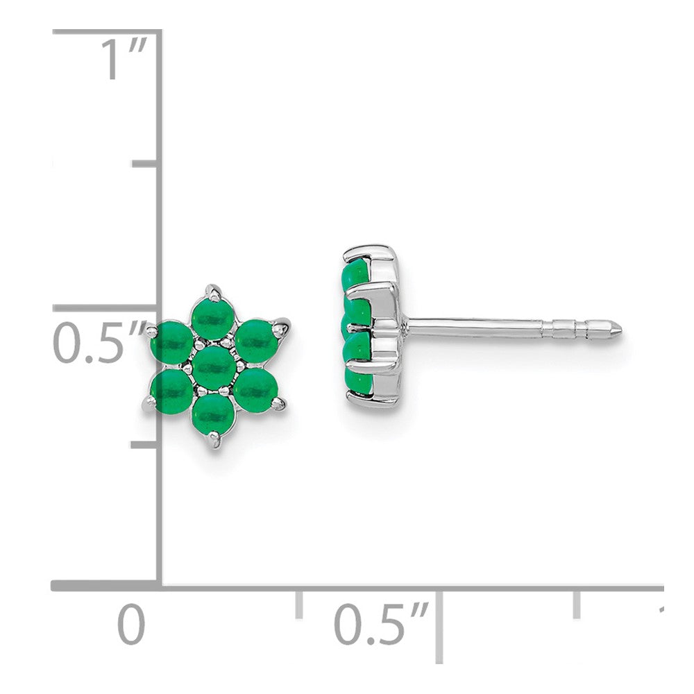 Gemstone Floral Post Earrings