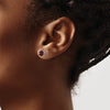 Gemstone Floral Post Earrings