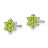 Gemstone Floral Post Earrings