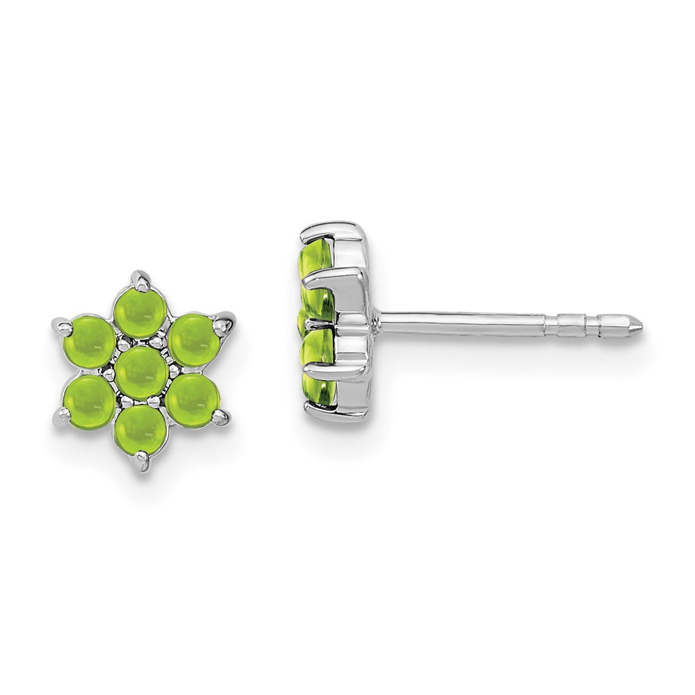 Gemstone Floral Post Earrings