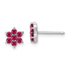 Gemstone Floral Post Earrings