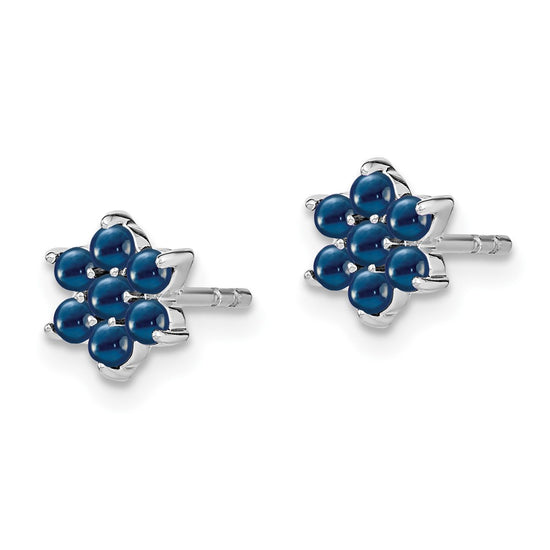Gemstone Floral Post Earrings