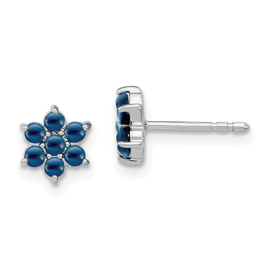 Gemstone Floral Post Earrings