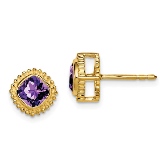 Cushion Gemstone Earrings