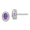 Oval Gemstone Post Earrings