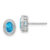 Oval Gemstone Post Earrings
