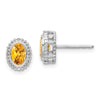 Oval Gemstone Post Earrings