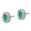 Oval Gemstone Post Earrings