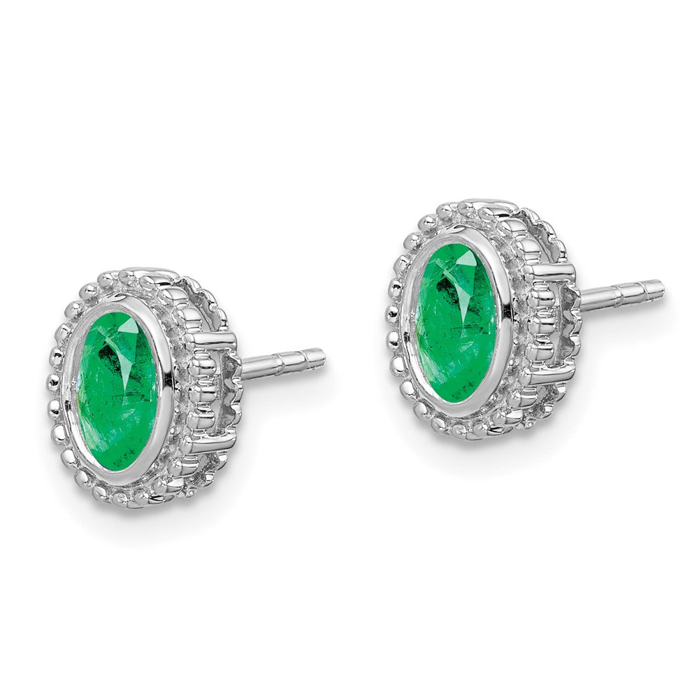 Oval Gemstone Post Earrings