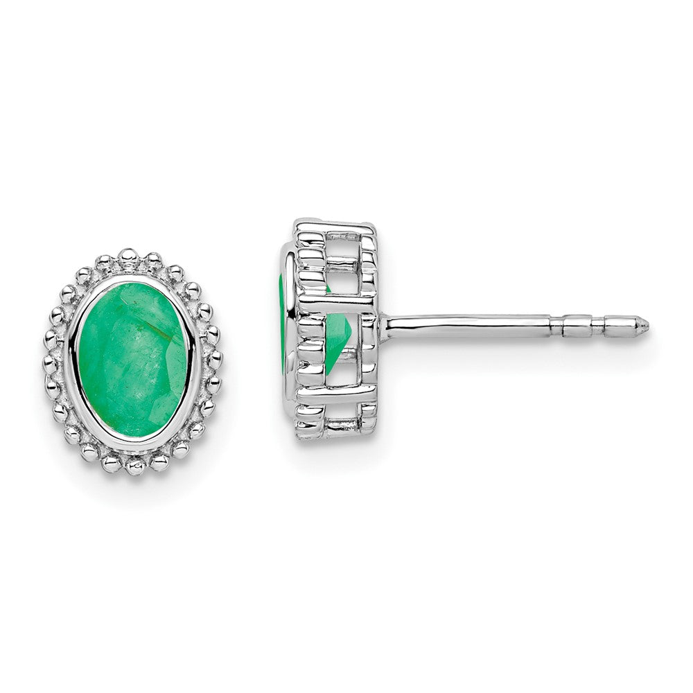 Oval Gemstone Post Earrings