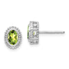 Oval Gemstone Post Earrings