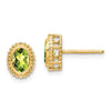 Oval Gemstone Post Earrings