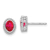 Oval Gemstone Post Earrings