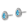 Pear Gemstone Post Earrings