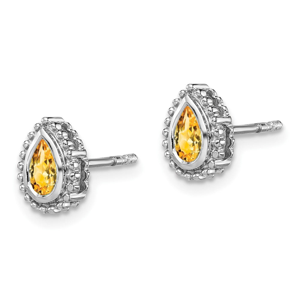 Pear Gemstone Post Earrings