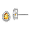 Pear Gemstone Post Earrings