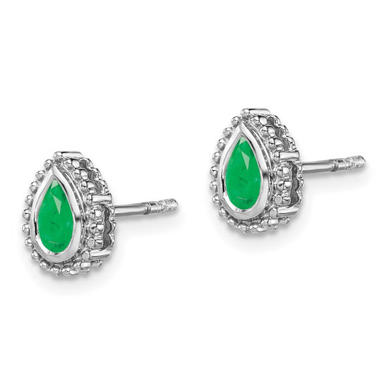 Pear Gemstone Post Earrings