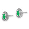 Pear Gemstone Post Earrings