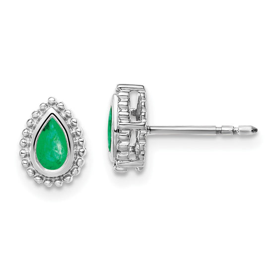 Pear Gemstone Post Earrings