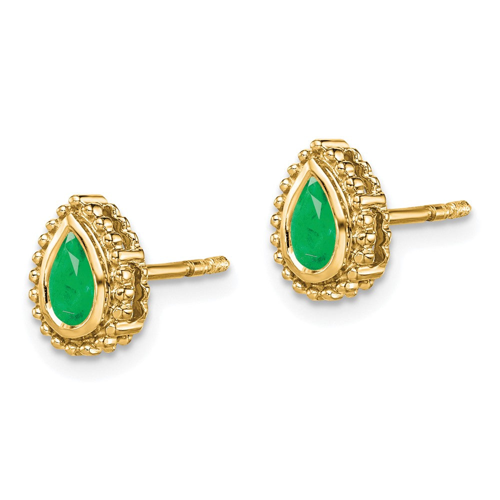 Pear Gemstone Post Earrings