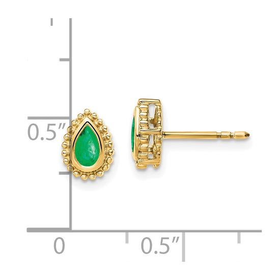 Pear Gemstone Post Earrings