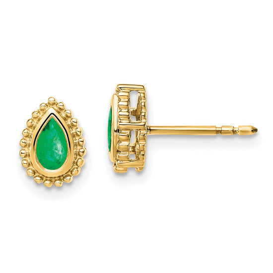 Pear Gemstone Post Earrings