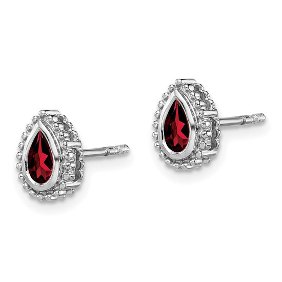 Pear Gemstone Post Earrings