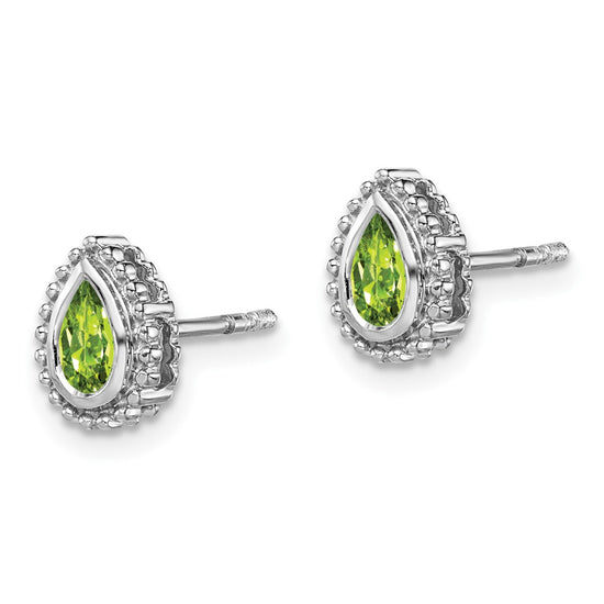 Pear Gemstone Post Earrings
