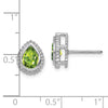 Pear Gemstone Post Earrings