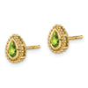 Pear Gemstone Post Earrings