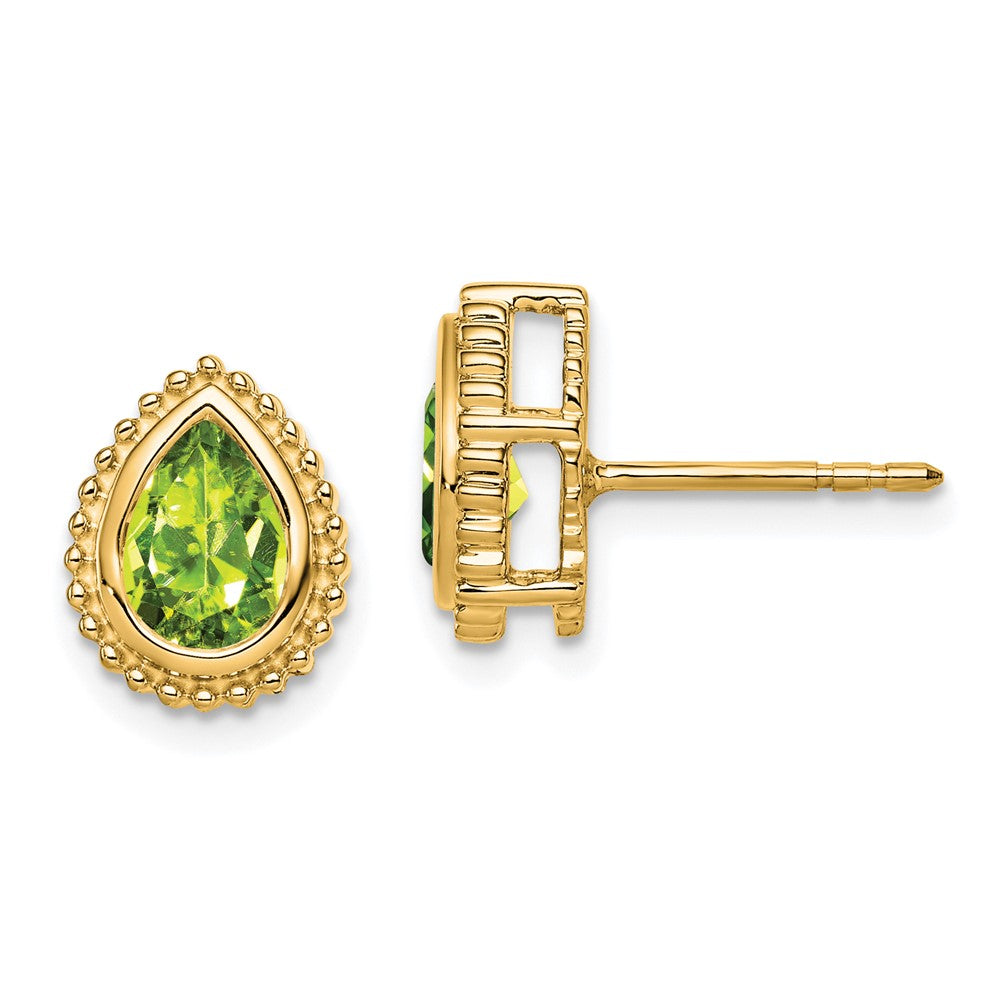 Pear Gemstone Post Earrings