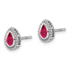 Pear Gemstone Post Earrings