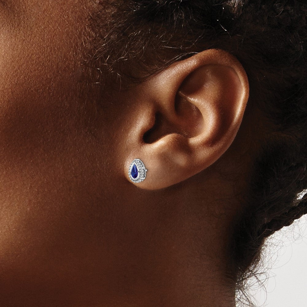 Pear Gemstone Post Earrings