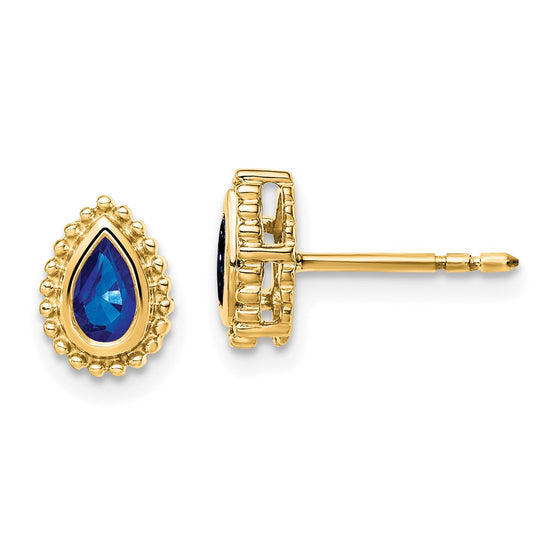 Pear Gemstone Post Earrings
