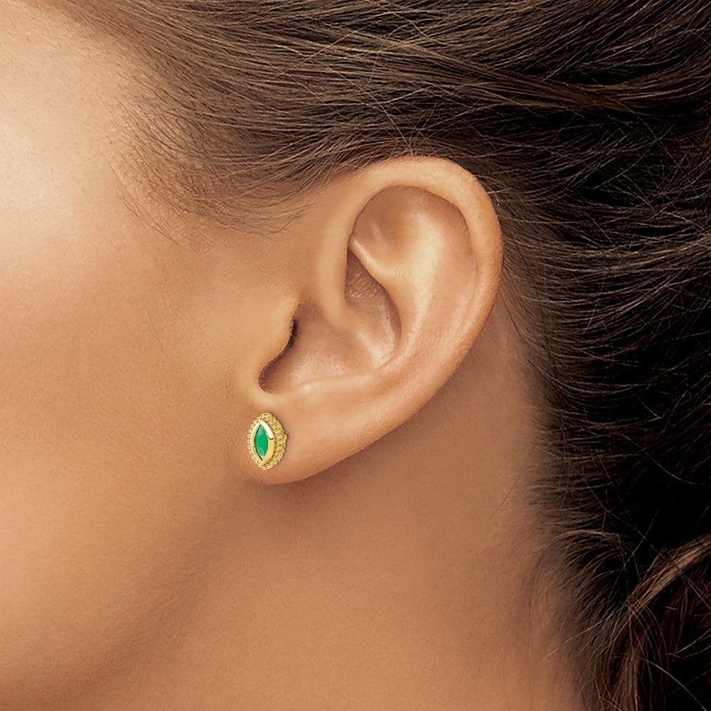 Marquise Gemstone Post Earrings