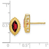 Marquise Gemstone Post Earrings