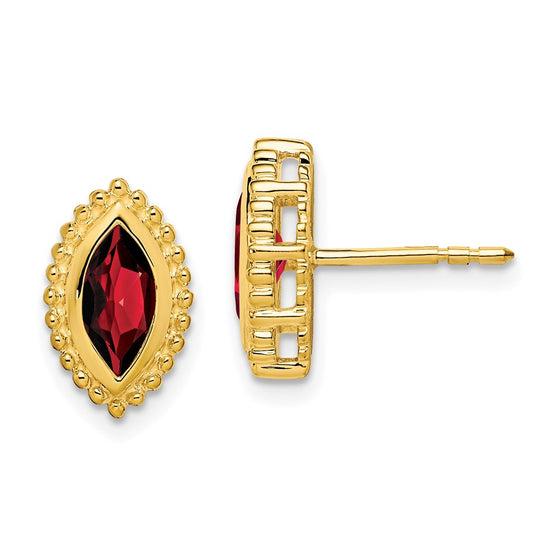 Marquise Gemstone Post Earrings