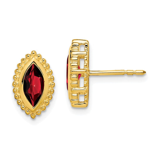 Marquise Gemstone Post Earrings