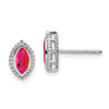 Marquise Gemstone Post Earrings