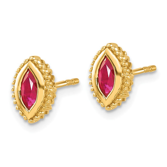 Marquise Gemstone Post Earrings
