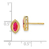 Marquise Gemstone Post Earrings