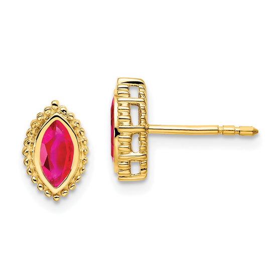 Marquise Gemstone Post Earrings