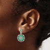 Gemstone & Diamond Floral Dangle Earrings