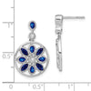 Gemstone & Diamond Floral Dangle Earrings