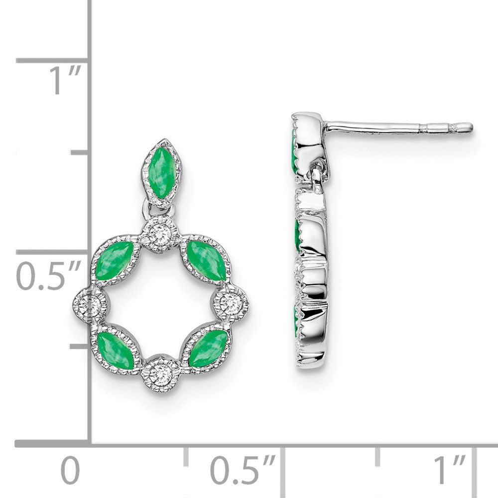 Gemstone & Diamond Dangle Earrings